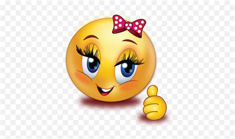 Cheer Happy Girl Thumb Up Emoji Transparent Sad Face Emoji Thumb Up
