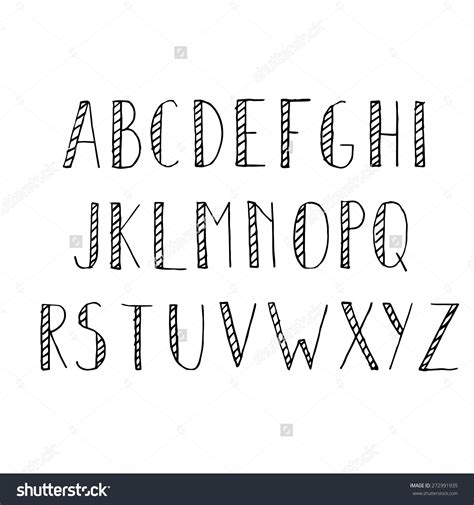 Hand Drawn Alphabet Set Pencil Texture Handwritin Mks Web Design