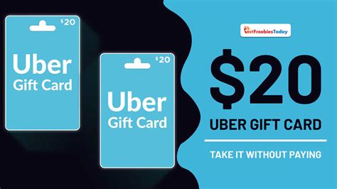 Free 20 Uber Gift Card GetFreebiesToday Com By Get Freebies Today In