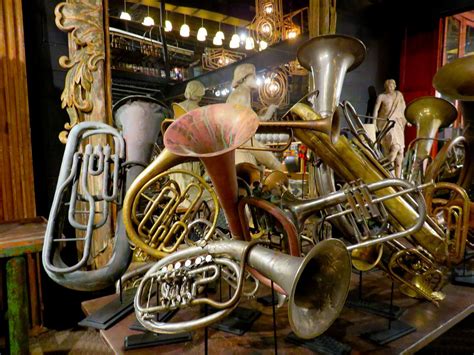 Vintage Brass Musical Instruments Strike Up The Band For These Vintage Brass Musical
