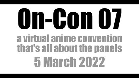 On Con 07 The Online Anime Convention Youtube