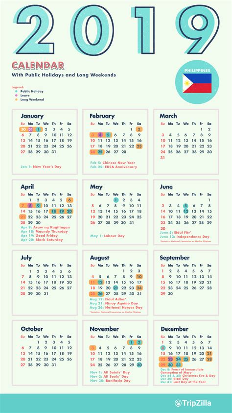 When it comes to planning for holidays, the earlier you plan, the more time you have to seek the best deals. 10 Long Weekends in the Philippines in 2019 with Calendar ...