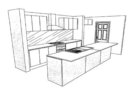 Use a pencil to ensure easy changes. Kitchen Design Drawing at GetDrawings | Free download