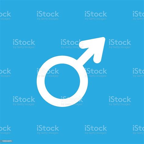 Male Gender Sign Flat Vector Icon Stock Illustration Download Image