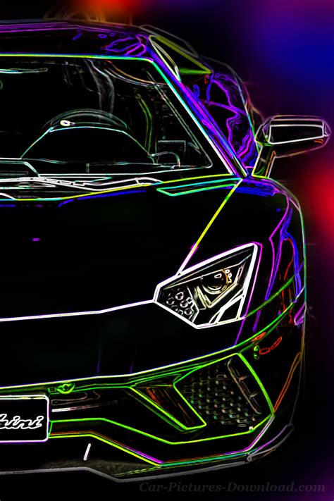 Neon Lamborghini Rainbow Neon Lamborghini Cool Car Wallpapers