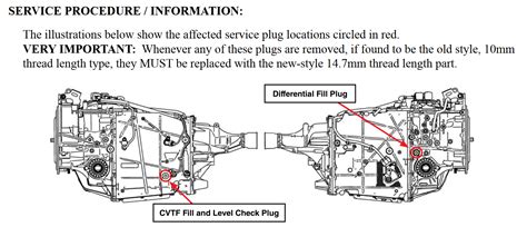 19 2019 front differential fill plug subaru forester owners forum