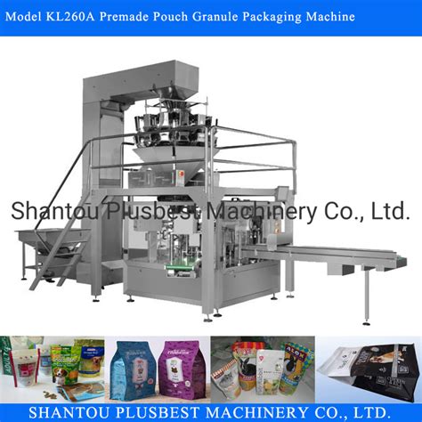 Automatic Rotary Pouch Packing Machine For Granule Powder Liquid China Food Packing Machine