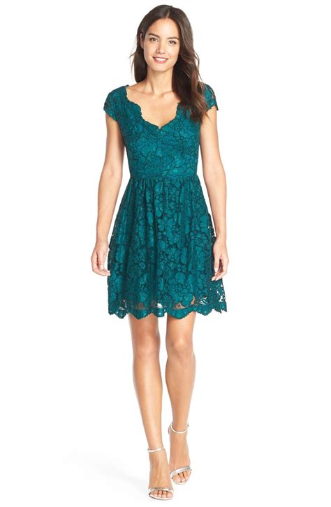Betsey Johnson Scalloped Lace Fit And Flare Dress Nordstrom