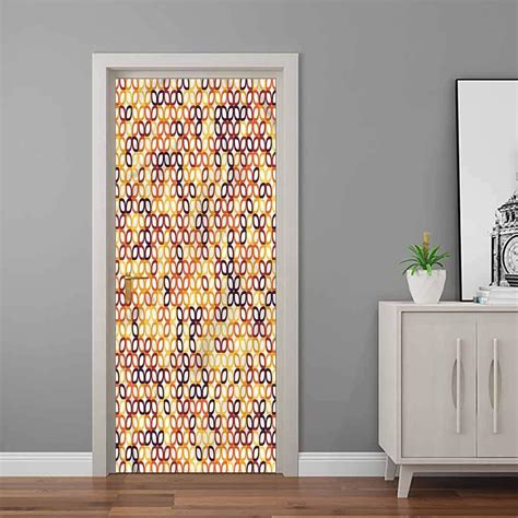 Geometric Door Wallpaper Murals Colorful Petal Modern Door Stickers