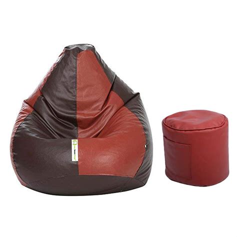 Can Bean Bags Classic Jumbo Bean Bag With Footstool Filled With Beans