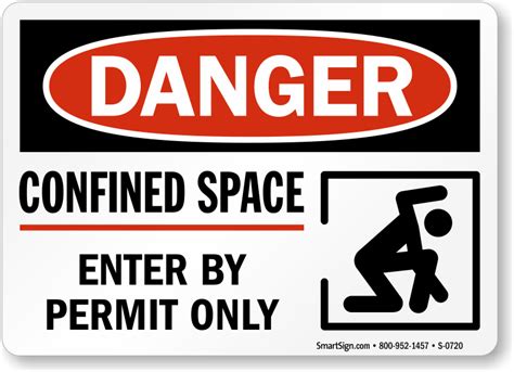 Confined Space Signs Permit Required Confined Space Signs