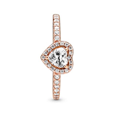 Pandora Sparkling Elevated Heart Cz Ring