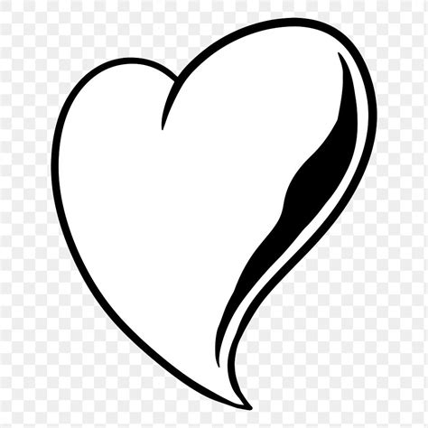 White Heart Sticker Design Element Free Png Sticker Rawpixel