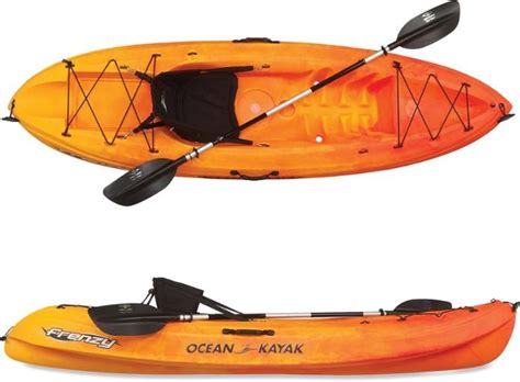 Sometimes when you're fishing you'd rather drive the kayak with your feet so you can focus on casting into hard to reach areas. Ocean Kayak Frenzy Sit-On-Top Kayak with Paddle at REI