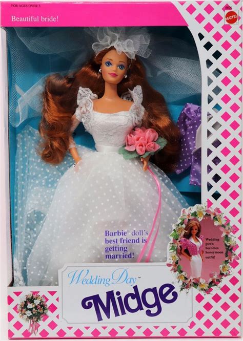 Mattel 9606 Wedding Day Midge Doll 1990 For Sale Online Ebay Barbie Bride Vintage Barbie
