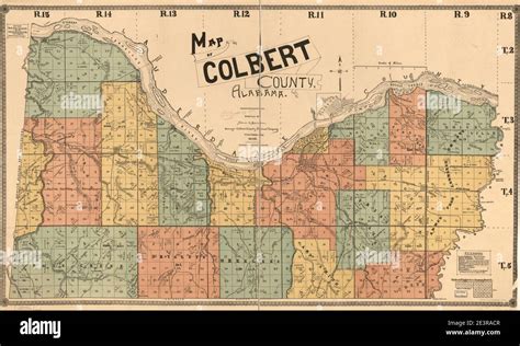 Map Of Colbert County Alabama Stock Photo Alamy