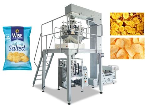 Potato Chips Multihead Weigher Packing Machine 80 200mm Bag Width