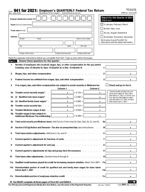 2021 Form Irs 941 Fill Online Printable Fillable Blank Pdffiller