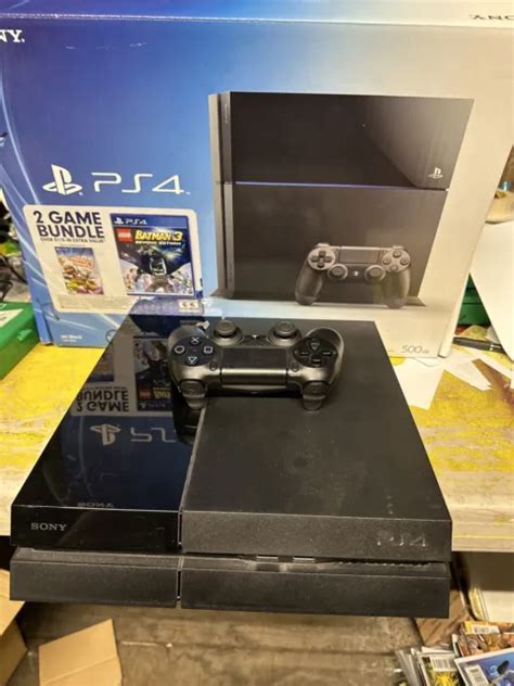 Sony Playstation 4 Ps4 500gb Black Console Gaming System And Controller