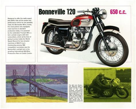 Triumph Brochure T120 Tr6 6t T100 T100ss T90 5ta 3ta T20 T20sh 1966