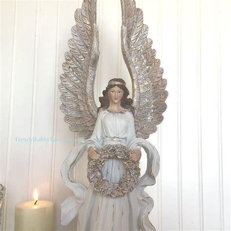 Gorgeous White Christmas Angel Figure Hand Painted Angel Etsy