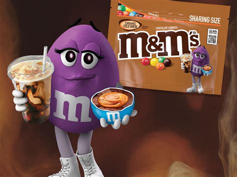 Find Mandms New Character Purple On New Caramel Cold Brew Packs Fn