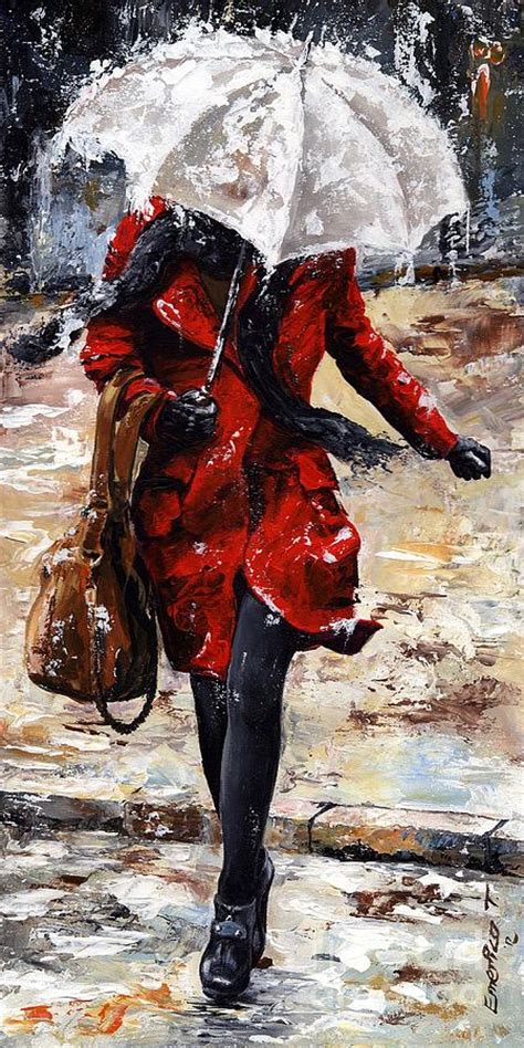 Rainy Day Woman Of New York 10 Painting By Emerico Imre Toth Fine