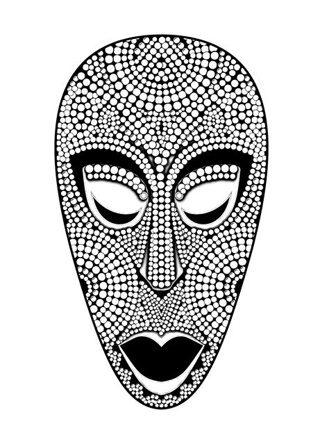 Colouring sheets will give children the opportunity to practise their colouring and fine motor skills, as well as giving them something lovely to put on display. African mask - Africa Adult Coloring Pages