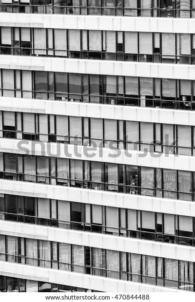 Window Pattern Exterior Office Building Background Stock Photo