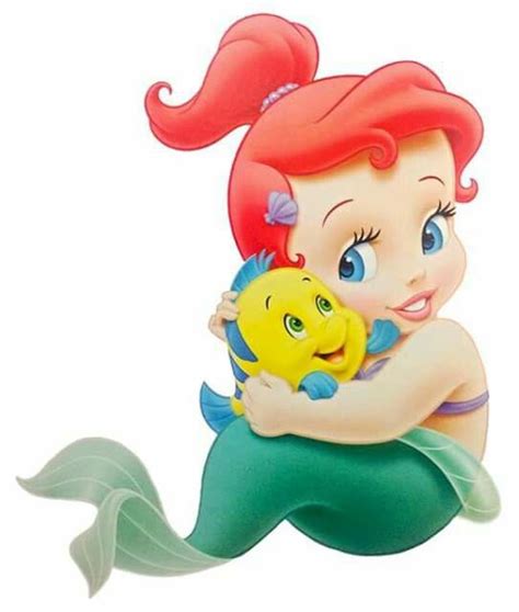 Baby Ariel And Flounder Disney Little Mermaids Baby Disney