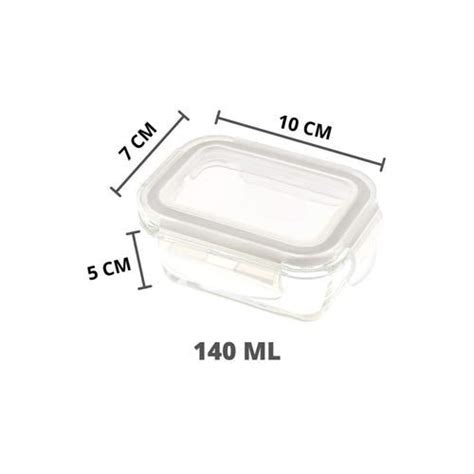 Buy Femora Borosilicate Glass Air Tight Container Microwave Safe Mini Food Storage Rectangle