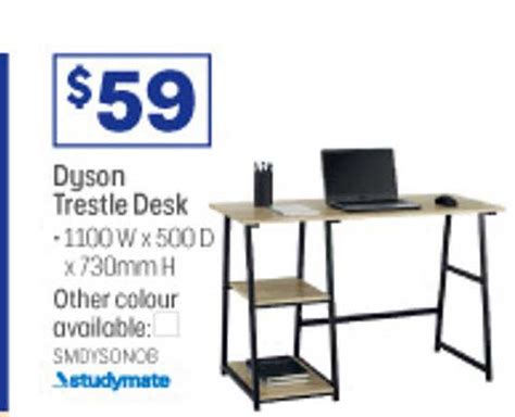 Studymate Dyson Trestle Desk Offer At Officeworks