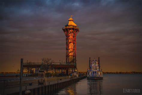 Erie Pennsylvania Bicentennial Tower Dock Lake Erie Color Etsy