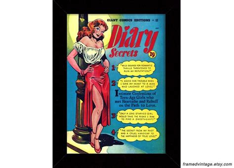 Matt Baker Comic Diary Secrets Cover Art By Framedvintage On Etsy