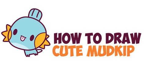 How To Draw Mudkip From Pokemon Cute Chibi Kawaii Easy Step By