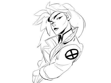 A Quick Sketch Of Rogue From The X Men Kenny Parkの漫画