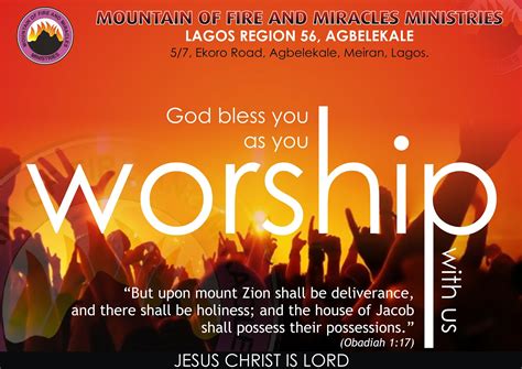 Mfm Agbelekale Lagos Region 56 Mountain Of Fire And Miracle Ministries