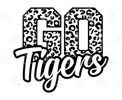 Go Tigers Leopard Svg Go Tigers Football Svg Run Tigers Svg Etsy