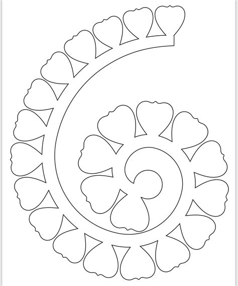 Free Printable Rolled Flower Template Printable Templates
