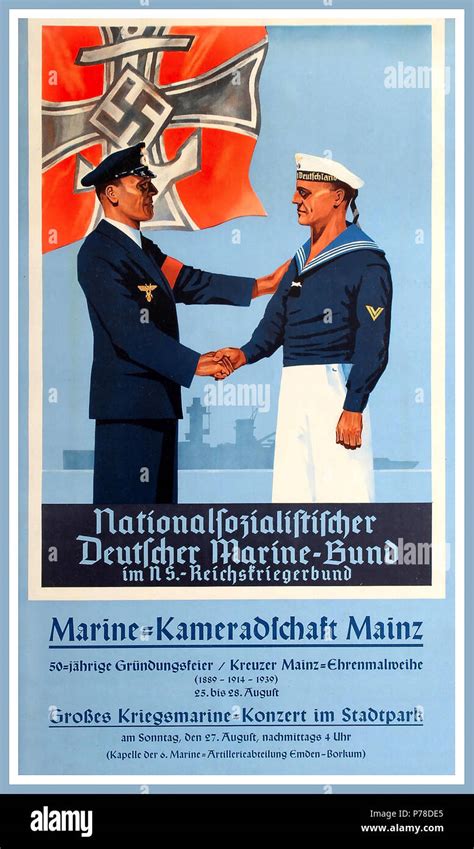 Vintage Kriegsmarine World War Two German Naval Propaganda Poster