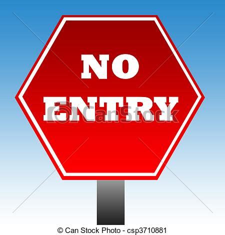 Browse thousands of entry logo designs. Clipart of No entry warning sign with copy space and blue ...