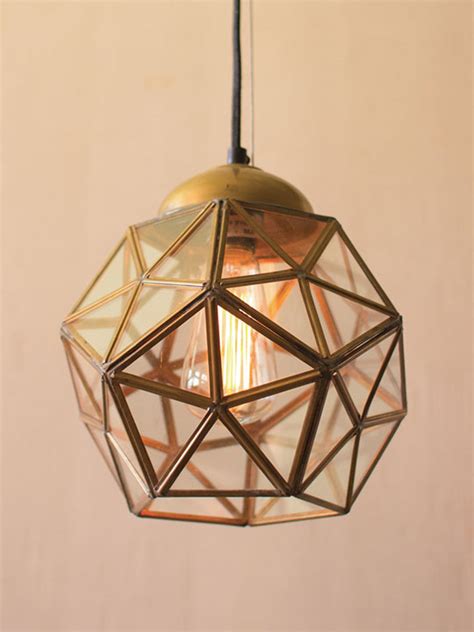 Postmodern led pendant light geometric g. Gold Glass Geometric Medium Pendant Light | Modern Furniture • Brickell Collection