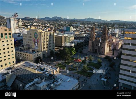 Aerial View Of The Cathedral Of Chihuahua And The Seat Of The