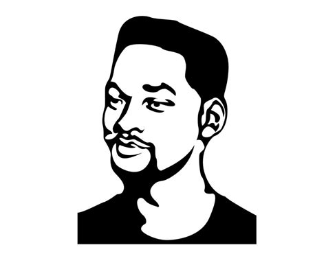 Will Smith Face Portrait Vector Illustration Design Abstract 10503914