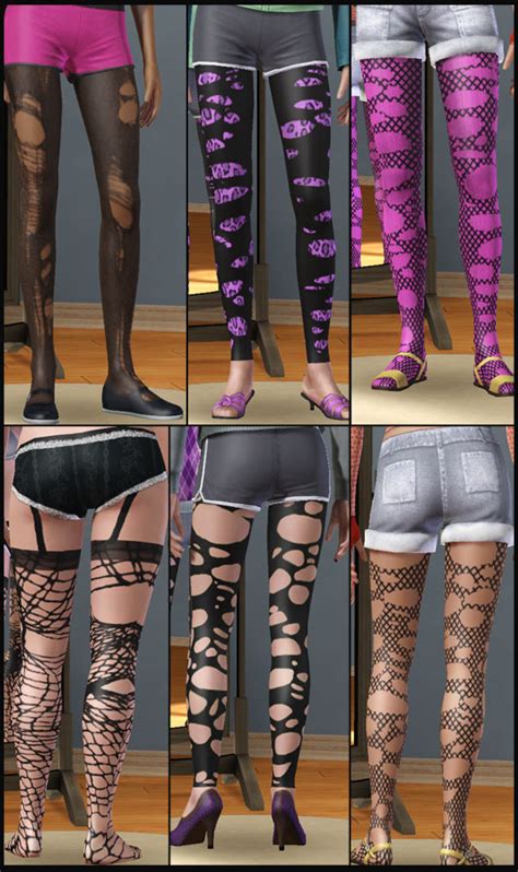 Mod The Sims The Meaning Of Trash A Set Of Shredded Stockings Unisex Now Available