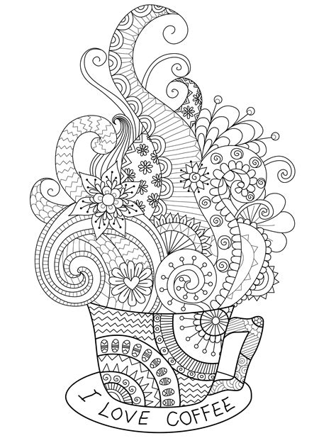 Dec 23, 2015 · 2 free inspirational colouring pages for you to print. Coffee Coloring Pages - Coloring Home