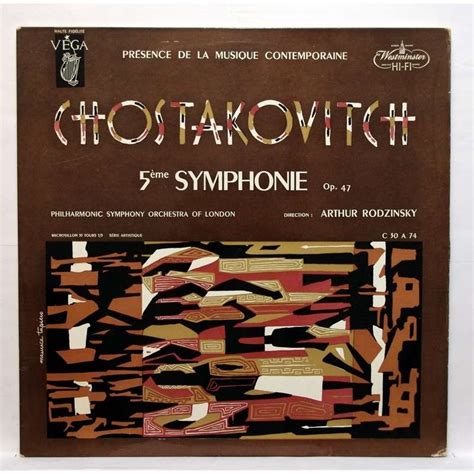 Chostakovitch Symphony No5 Op47 De Arthur Rodzinsky 33t Chez