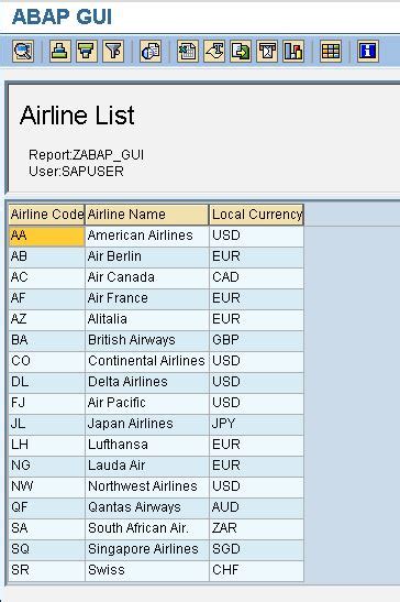 Sap Abap Alv Report Simple Grid Display Report