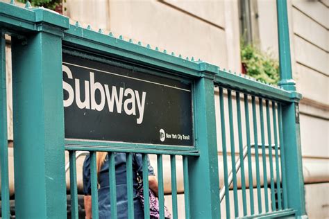 A Subway Sign At The Entrance To New Yorks Underground Transit System