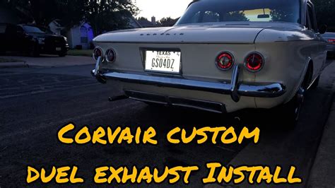 Corvair Custom Dual Exhaust Install On The 64 Youtube